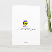 水彩で笑顔のゴールデンレトリバー カード (裏面)