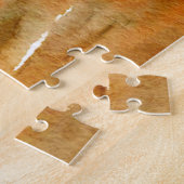 水彩で笑顔のゴールデンレトリバー ジグソーパズル (側面)