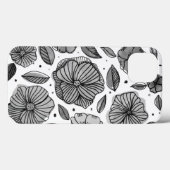 水彩とインクの花 – 白黒 Case-Mate iPhoneケース (裏面 (横))