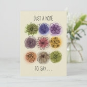 水彩とインクフラワー任意の大事な行事ノートカード (スタンド正面)