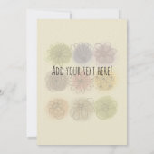 水彩とインクフラワー任意の大事な行事ノートカード (裏面)