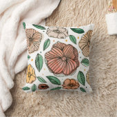 水彩とインクフラワー – ヴィンテージパレット クッション (ブランケット)