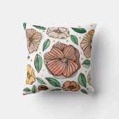 水彩とインクフラワー – ヴィンテージパレット クッション (裏面)