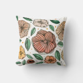 水彩とインクフラワー – ヴィンテージパレット クッション (正面)