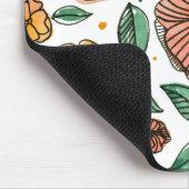 水彩とインクフラワー – ヴィンテージパレット マウスパッド (コーナー)