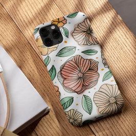 水彩とインクフラワー – ヴィンテージパレット iPhone 13ケース