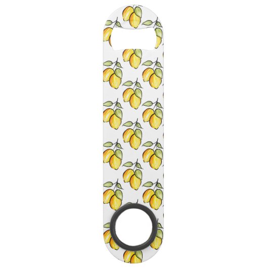 水彩とインクレモンのパターン スピード栓抜き (正面)