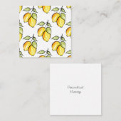 水彩とインクレモンのパターン ノートカード (正面/裏面)