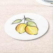 水彩とインクレモン ラウンドペーパーコースター (アングル)