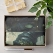 水彩とエンチャントを持つムーンライトの沼の魔女 薄葉紙 (ギフト)