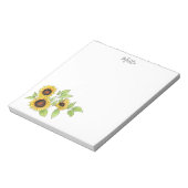 水彩とペンヒマワリ ノートパッド (回転)