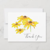 水彩とペンブラックアイドスーザンサンキューカード サンキューカード (正面)