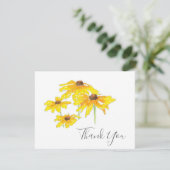 水彩とペンブラックアイドスーザンサンキューカード サンキューカード (スタンド正面)