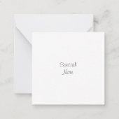 水彩とペンマグノリア花モノグラム ノートカード (裏面)