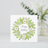 水彩とペンリース カード (スタンド正面)