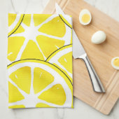 水彩とペンレモンスライス キッチンタオル (四つ折り)