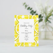 水彩とペンレモンスライス 招待状 (スタンド正面)