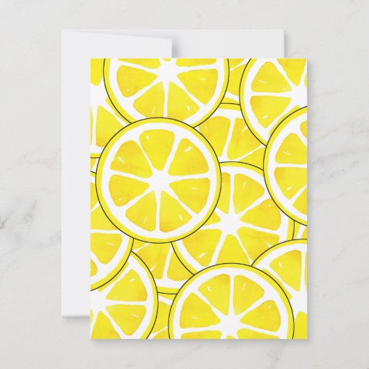 水彩とペンレモンスライス 招待状 (裏面)