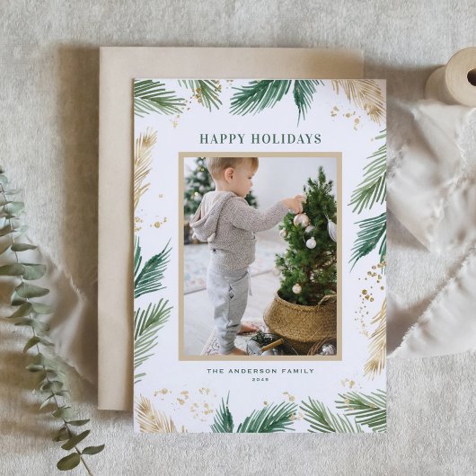 水彩とホイフェイクルパイン針写真 シーズンカード