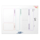 水彩とレインボーゴールプランナー ノートパッド (正面)