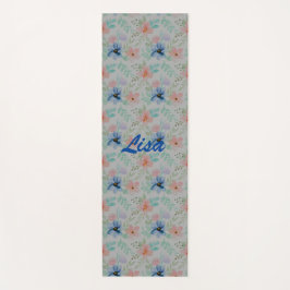 水彩と花  ヨガマット