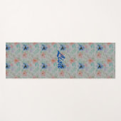 水彩と花  ヨガマット (正面(横))