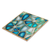 水彩と金ゴールドセル – 海セラミックタイル タイル (側面)