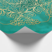 水彩と金ゴールド曼荼羅 ラッピングペーパー (角)