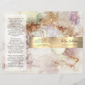 水彩と金ゴールド箔のパンフレット (正面)