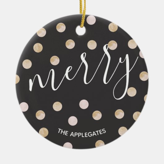 水彩と金ゴールド |セラミックオーナメント セラミックオーナメント (正面)