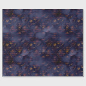 水彩と銅パティナダマスクパターン ラッピングペーパー (フラット)