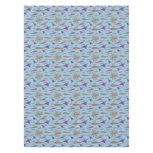 水彩と魚 テーブルクロス (正面)