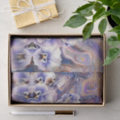 水彩に近い紫色のピンクの白いパンジー 薄葉紙 (ギフト)