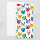 水彩ねこたちと仲間たち サンキューカード (正面/裏面)