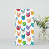 水彩ねこたちと仲間たち サンキューカード (スタンド正面)