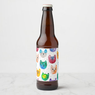 水彩ねこといっしょ ビールラベル