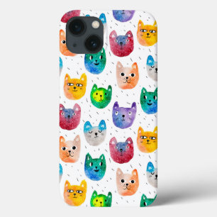水彩ねこといっしょ iPhone 13ケース