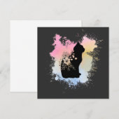 水彩ねこブランクカード (正面/裏面)