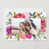 水彩のお願いは私の花嫁のお願いです 招待状 (裏面)