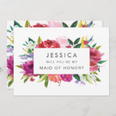 水彩のお願いは私の花嫁のお願いです 招待状 (正面/裏面)