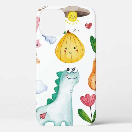 水彩のかわいいは白い背景で孤立しています Case-Mate iPhoneケース (裏面)