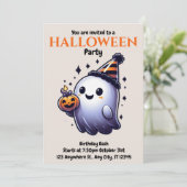 水彩のかわいいハロウィン 招待状 (スタンド正面)