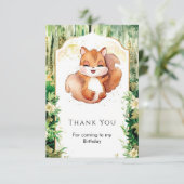 水彩のかわいいリス誕生日 サンキューカード (スタンド正面)