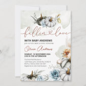 水彩のとうもろこしが恋に落ちる ベビーシャワー 招待状 (正面)