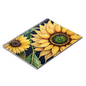 水彩のひまわり ノートブック (左側)