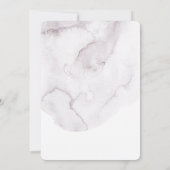 水彩のほこりっぽいウェディング。エレガントでシンプルなラベンダー 招待状 (裏面)