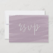 水彩のほのかなマウベの筆跡の招待状カード 出欠カード (裏面)