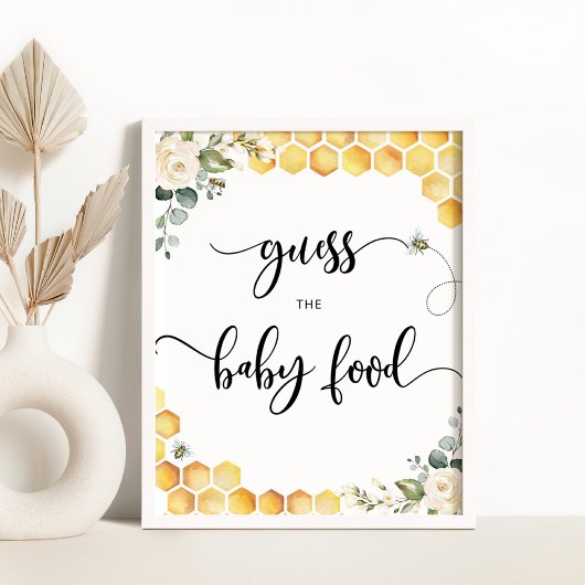 水彩のまわりにがベビーの食べ物を推測 ポスター