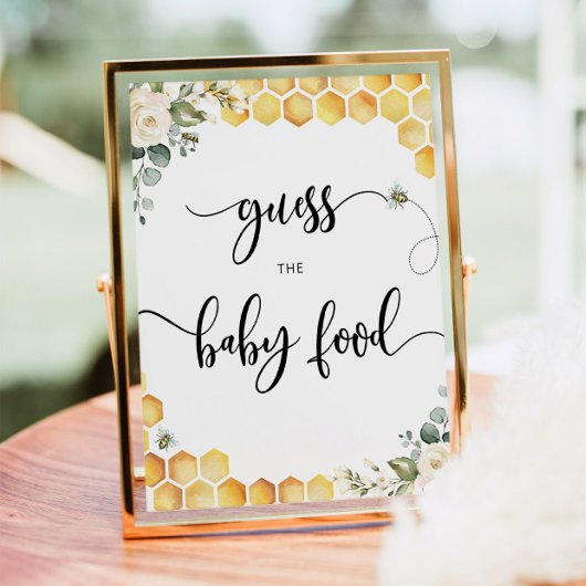 水彩のまわりにがベビーの食べ物を推測 ポスター