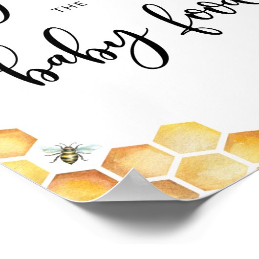 水彩のまわりにがベビーの食べ物を推測 ポスター (角)